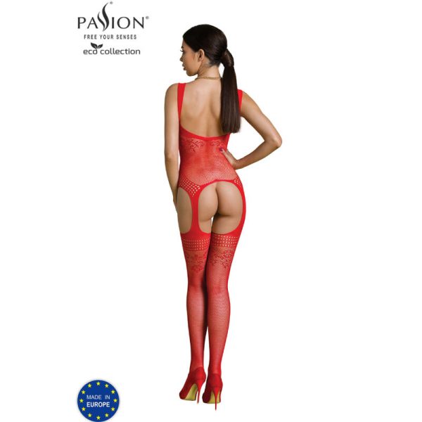 PASSION - ECO COLLECTION BODYSTOCKING ECO BS008 RED 2